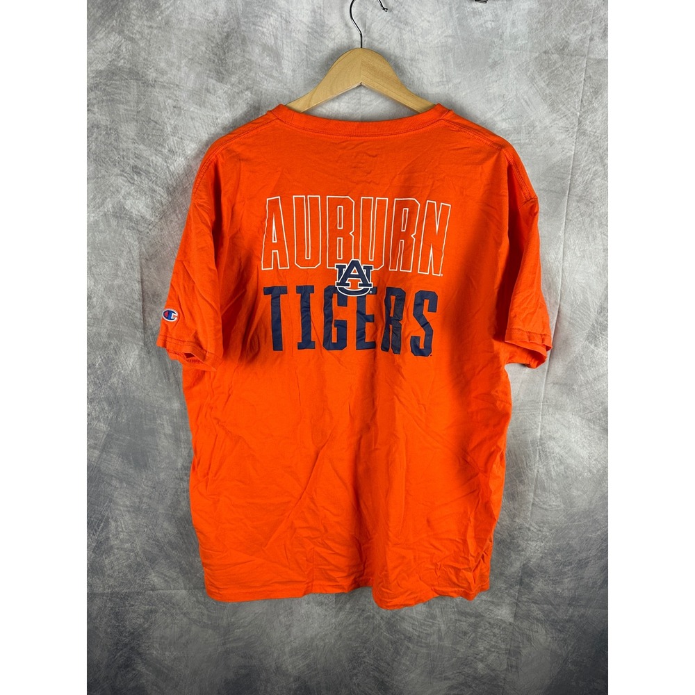 Champion Auburn Tigers Mens 2XL Orange Short Sleeve Graphic T-Shirt NCAA AU Logo